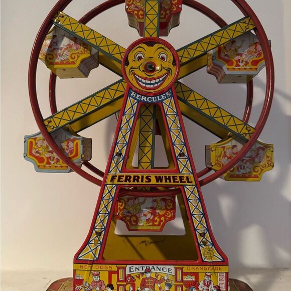 Antique Ferris Wheel Toy - Red, Yellow, Blue great condition rare - Picture 1 of 6